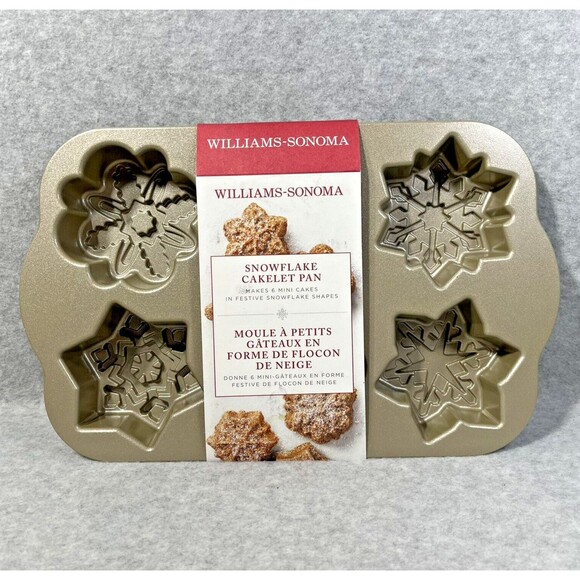 Williams Sonoma Nordicware Snowflake Cakelet Pan NEW 6 Mini Cakes Frozen Cupcake - Picture 1 of 14